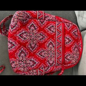 Vera Bradley red backpack with matching wallet